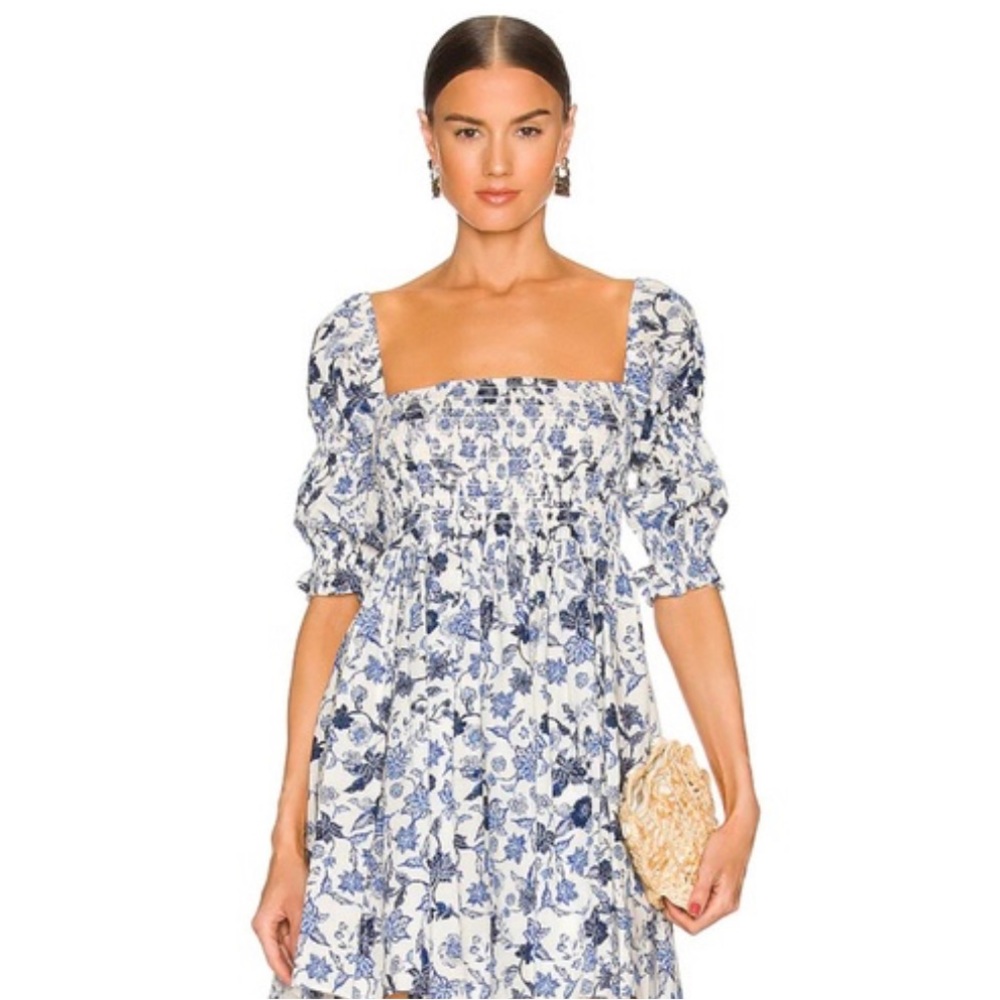 MISA LOS ANGELES ZADIE FLORAL COTTON BABY DOLL DRESS